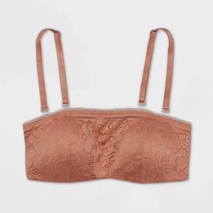 Women's Auden Lace Bandeau bra, Cosmic Rust, Medium, EUC, 1020